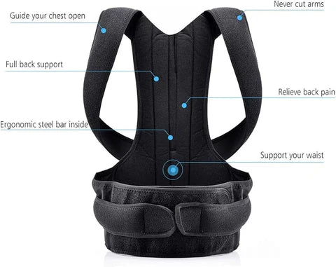 Unisex Posture Corrector Belt, Pain Relief for Shoulder, Waist. Back Support Belt, Back Brace